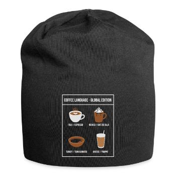 Coffee Language Global Edition - Jersey-Beanie - Schwarz - Vorne