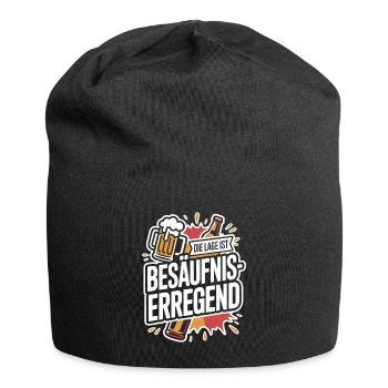 The location is drunken booze party beer - Jersey Beanie - black - Front