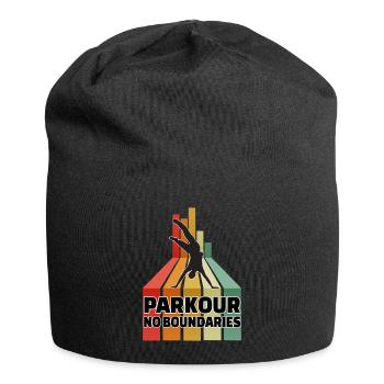 Parkour sans frontières - Bonnet en jersey - noir - Devant