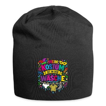 Shrovetide - Carnival - Costume Replacement - Saying - Jersey Beanie - black - Front