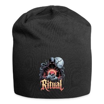  Ritual Dunkler Magier Okkult Symbol Vollmond - Jersey-Beanie - Schwarz - Vorne