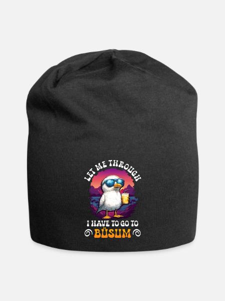 Nordsee LASST MICH DURCH MUSS NACH BÜSUM Lustig - Jersey-Beanie - Schwarz