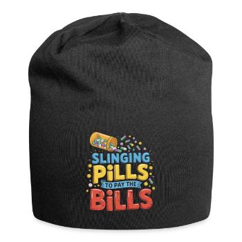 Pills against the bills - Jersey Beanie - black - Front