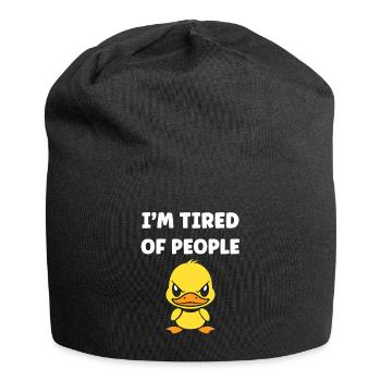 Marre gens canard cartoon - Bonnet en jersey - noir - Devant