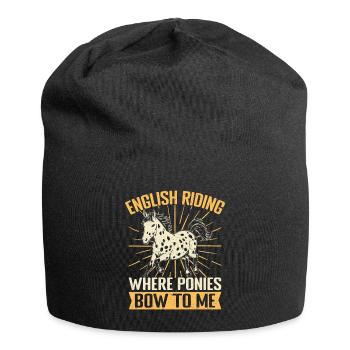 Hobby Horse Rider POny Bow To Me English Riding - Jersey Beanie - black - Front