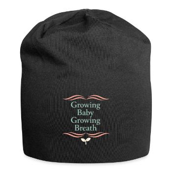 Vorgeburtliches Yoga Werdende Mutter - Jersey-Beanie - Schwarz - Vorne
