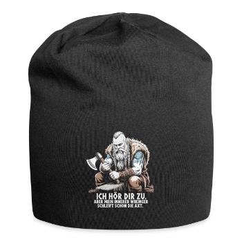 Viking Viking Legend Sailor Odin Raven Fighter - Jersey Beanie - black - Front