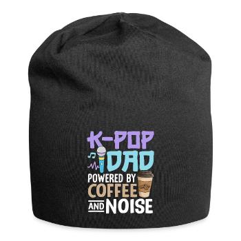K Pop Dad Powered By Coffee And Noise - Jersey Beanie - black - Front