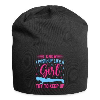 Fitness Fanatics Push-Up Like Girl Keep Up - Jersey Beanie - black - Front