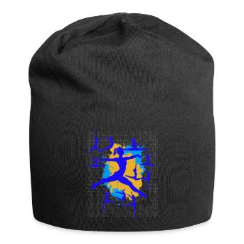 Turnen Turnerin Gymnastik Akrobatik Kunstturnen - Jersey-Beanie - Schwarz - Vorne