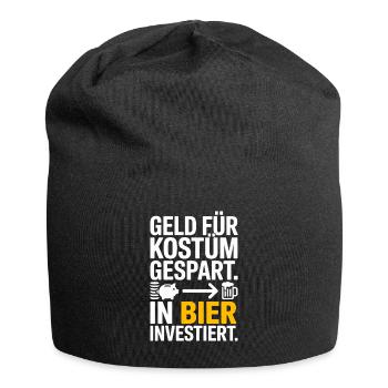 Carnival Money Saved for Costume Beer Booze Party - Jersey Beanie - black - Front