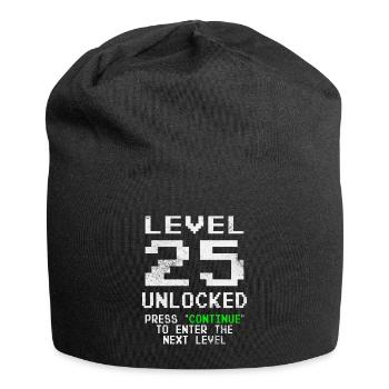 T-shirt déverrouillé niveau 25 Chemise du 25e anniversaire - Bonnet en jersey - noir - Devant