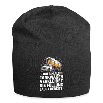 Carnaval déguisé en camion-citerne Bière costumée pour enterrement de vie de garçon - Bonnet en jersey - charbon - Devant