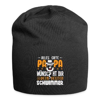 Alles Gute Papa wünscht dir dein bester Schwimmer - Jersey-Beanie - Schwarz - Vorne