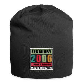 Februar 2006 Jubiläum Februar 2006 Februar - Jersey-Beanie - Schwarz - Vorne