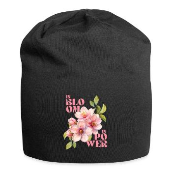 IN BLOOM - IN POWER - Jersey Beanie - black - Front