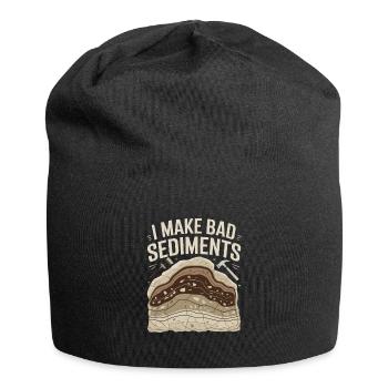  I Make Bad Sediments Lustiger Geologie Spruch für - Jersey-Beanie - Schwarz - Vorne