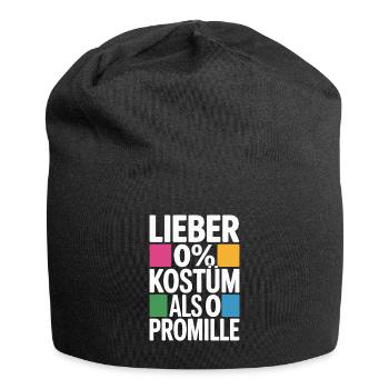 Mieux vaut 0 % de costume que 0 par mille booze carnaval - Bonnet en jersey - noir - Devant