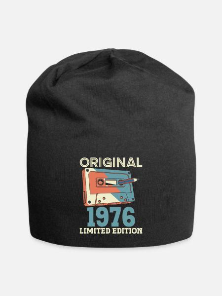1976 Jubiläum 50 Jahre Vintage, 50-jähriges Jubiläum - Jersey-Beanie - Schwarz