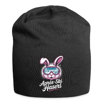 Après-ski bunny hut fun Skier ski bunny - Jersey Beanie - black - Front