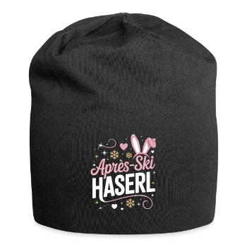 Après-ski bunny hut fun Skier ski bunny - Jersey Beanie - black - Front