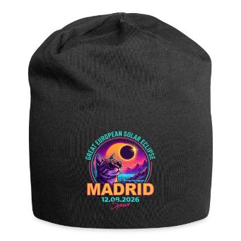 Solar Cat Madrid Eclipse 2026 - Jersey Beanie - black - Front