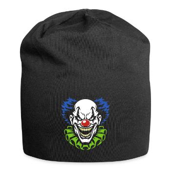 Clown démoniaque avec un costume souriant - Bonnet en jersey - noir - Devant