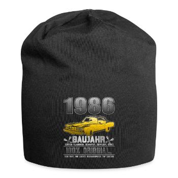 1986 - Baujahr 1986 - Jahrgang 1986 - Jersey-Beanie - Schwarz - Vorne