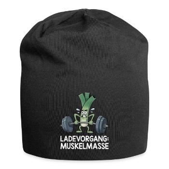 Gewichtheber LADEVORGANG MUSKELMASSE Lustig - Jersey-Beanie - Schwarz - Vorne