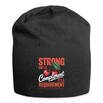 Women's Day Strong Isn't A Compliment - Jersey Beanie - black - Front