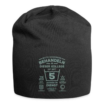 5 ans de service - traite avec douceur - collègue - Bonnet en jersey - noir - Devant