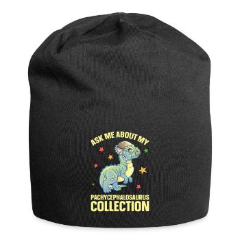 Pachycephalosaurus Stuffed Animal Plush Dinosaur - Jersey Beanie - black - Front