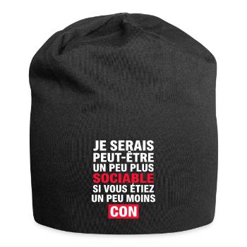 I might be a little more sociable - Jersey Beanie - black - Front