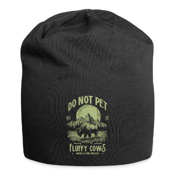 Les bisons vintage ne caressent pas les vaches duveteuses Bizons drôles - Bonnet en jersey - noir - Devant