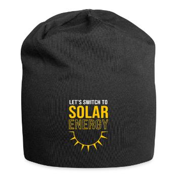 Énergie renouvelable pour cellules solaires photovoltaïques - Bonnet en jersey - noir - Devant