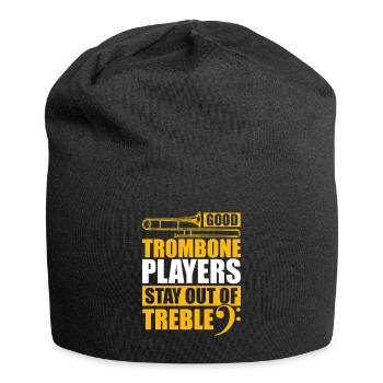 Trombone hors du sol Tromboniste - Bonnet en jersey - noir - Devant