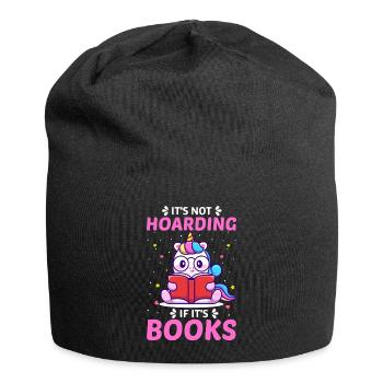 Lire, lire, licorne - Bonnet en jersey - noir - Devant