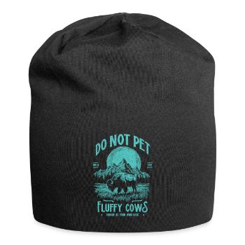 Les bisons vintage ne caressent pas les vaches duveteuses Bizons drôles - Bonnet en jersey - noir - Devant