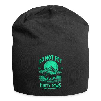 Les bisons vintage ne caressent pas les vaches duveteuses Bizons drôles - Bonnet en jersey - noir - Devant