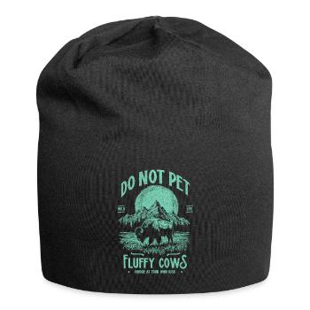 Les bisons vintage ne caressent pas les vaches duveteuses Bizons drôles - Bonnet en jersey - noir - Devant