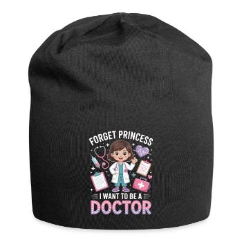 Little Female Doctor Caricature: Dream Job Doctor - Jersey Beanie - black - Front