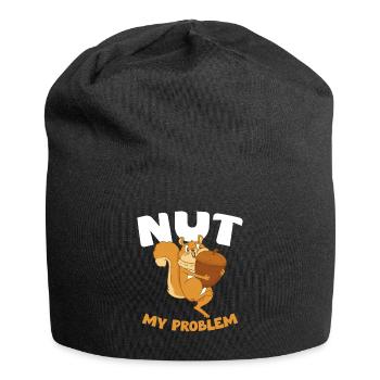 NUT MY PROBLEM Squirrel - Jersey Beanie - black - Front