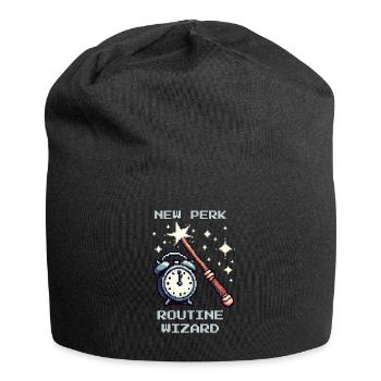 Magicien de routine | Vie quotidienne du travail social - Bonnet en jersey - noir - Devant