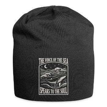 Ästhetischer Wal für Meeresleben – Ozeankunst - Jersey-Beanie - Schwarz - Vorne