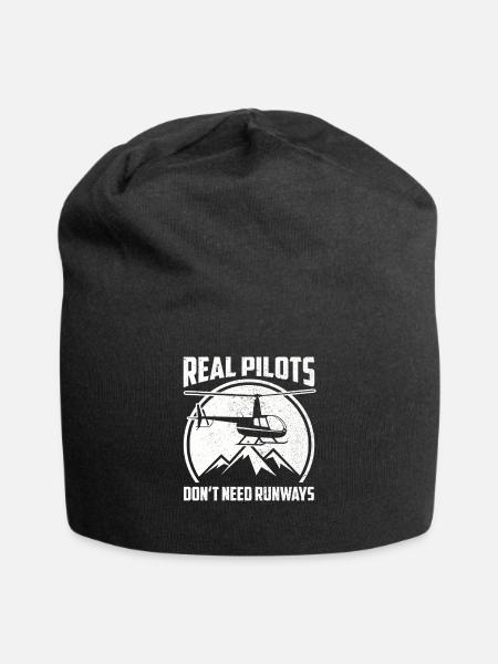 Hubschrauberpilot Helikopterpilot - Jersey-Beanie - Schwarz