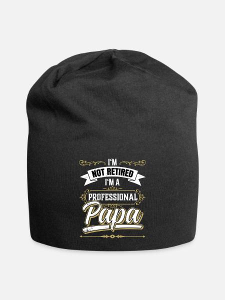 Not retired, professional dad - Jersey Beanie - black