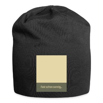 Fast schon sonnig-Mehr Leichtigkeit im Alltag - Jersey-Beanie - Schwarz - Vorne