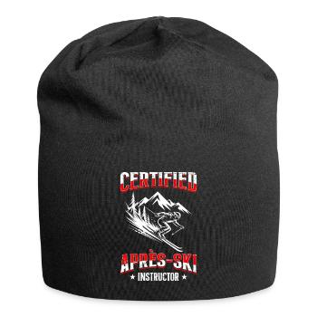 Skiing CERTIFIED APRÈS-SKI INSTRUCTOR FUNNY - Jersey Beanie - black - Front
