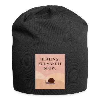 Guérison, mais lentement. - Bonnet en jersey - noir - Devant