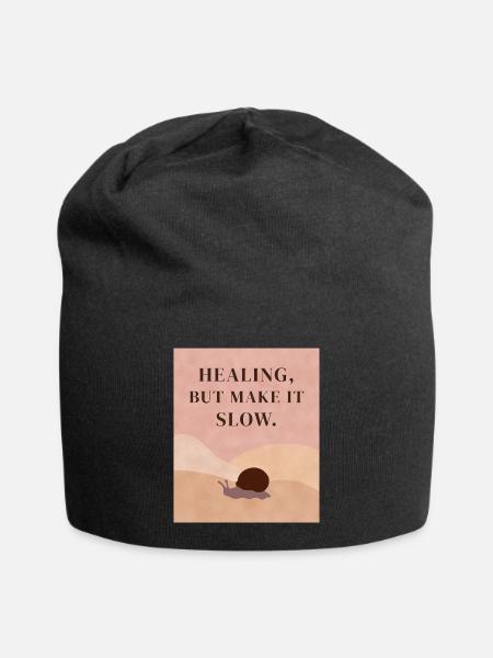 Guérison, mais lentement. - Bonnet en jersey - noir